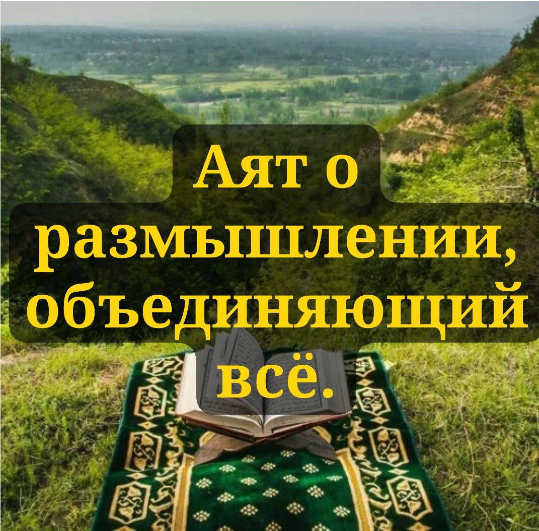 Аят о размышлении, объединяющий все!